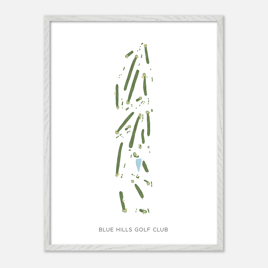 Print of Blue Hills Golf Club Modern Map