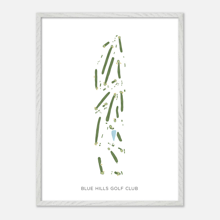 Print of Blue Hills Golf Club Modern Map