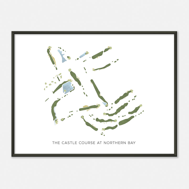 Print of The Castle Course At Northern Bay Modern Map