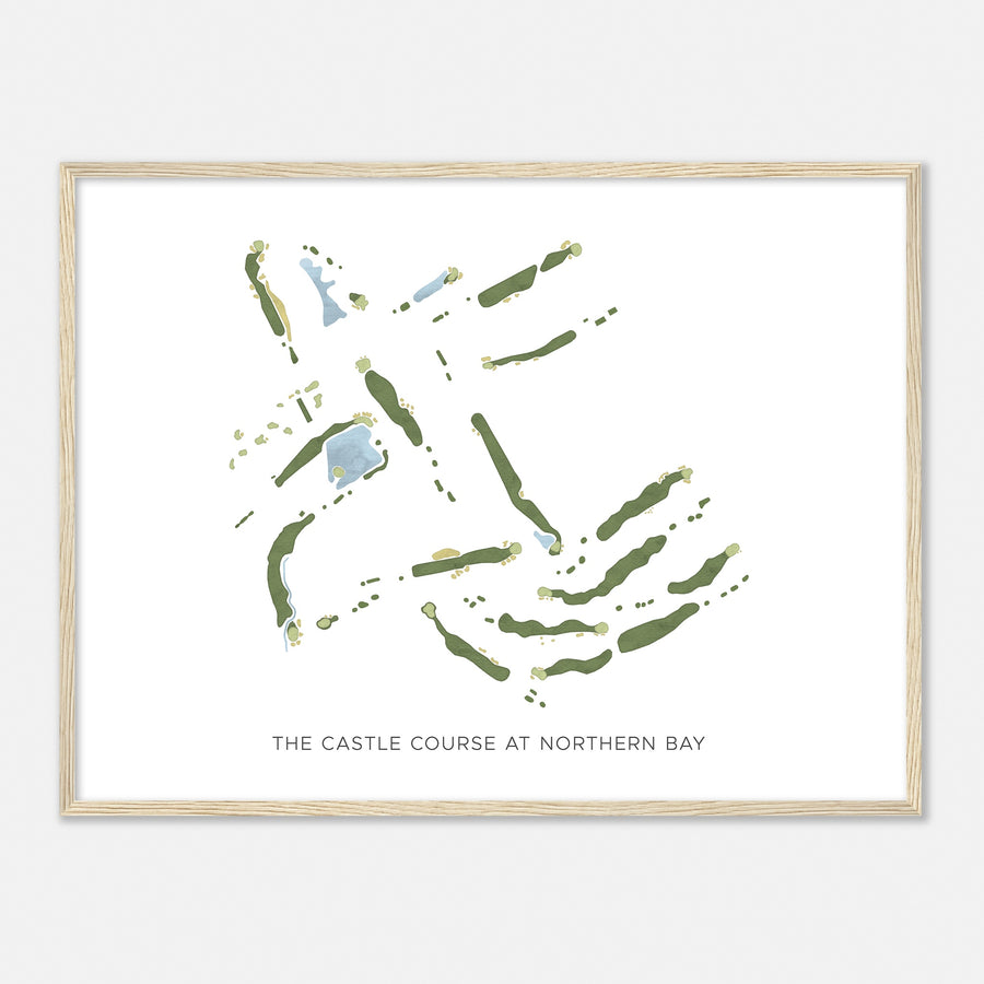 Print of The Castle Course At Northern Bay Modern Map