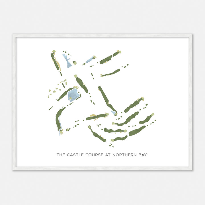 Print of The Castle Course At Northern Bay Modern Map