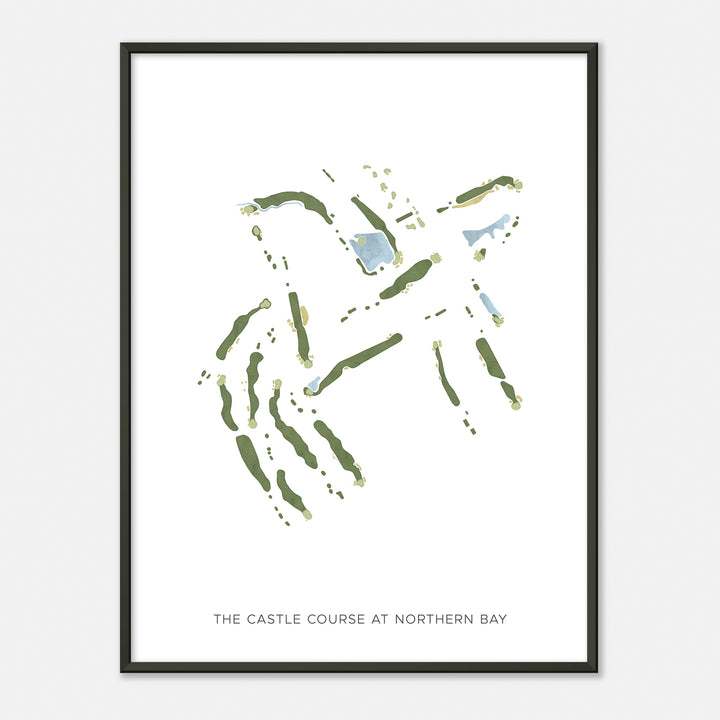 Print of The Castle Course At Northern Bay Modern Map