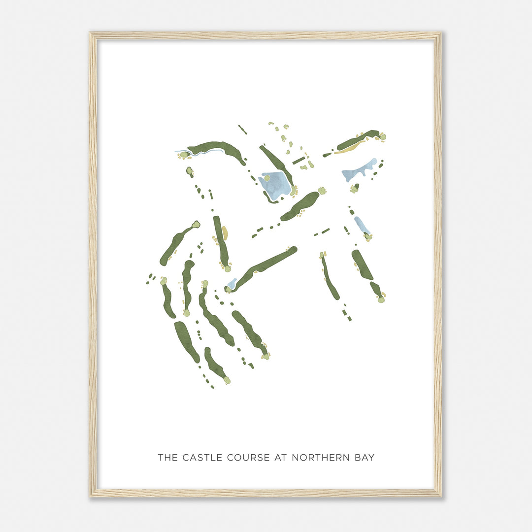 Print of The Castle Course At Northern Bay Modern Map