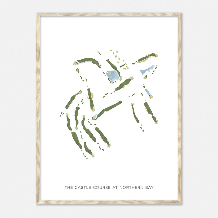 Print of The Castle Course At Northern Bay Modern Map