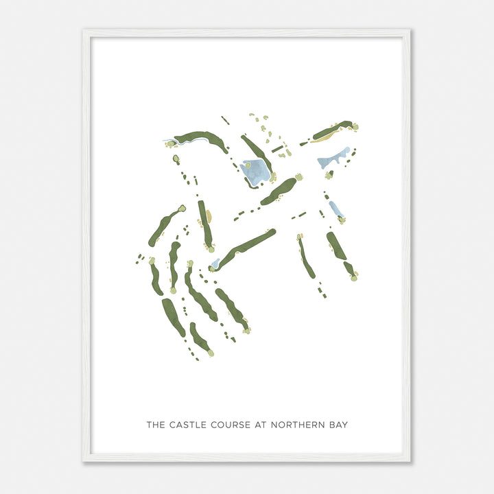 Print of The Castle Course At Northern Bay Modern Map