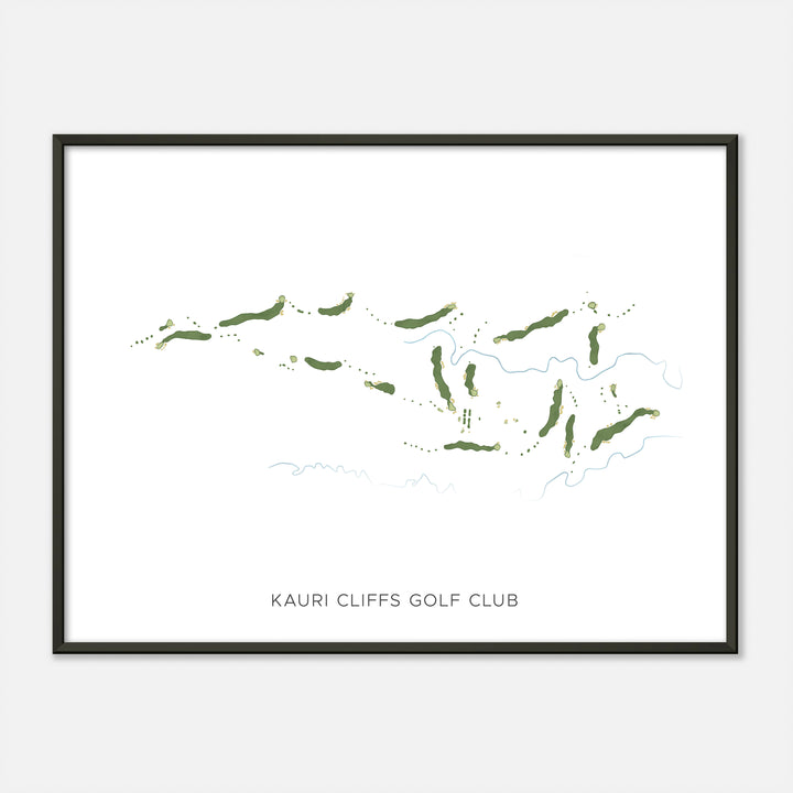 Print of Kauri Cliffs Golf Club Modern Map