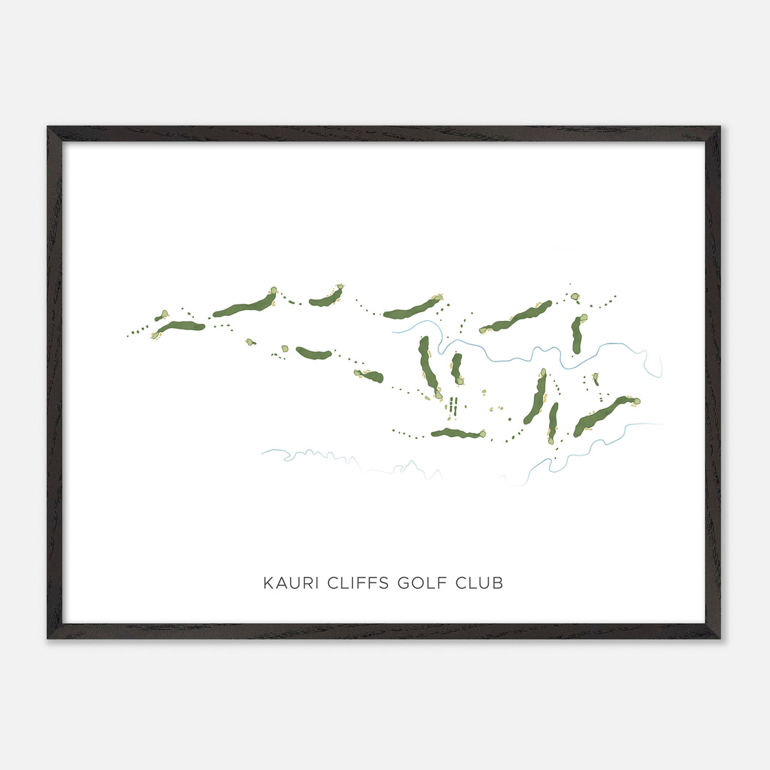 Print of Kauri Cliffs Golf Club Modern Map