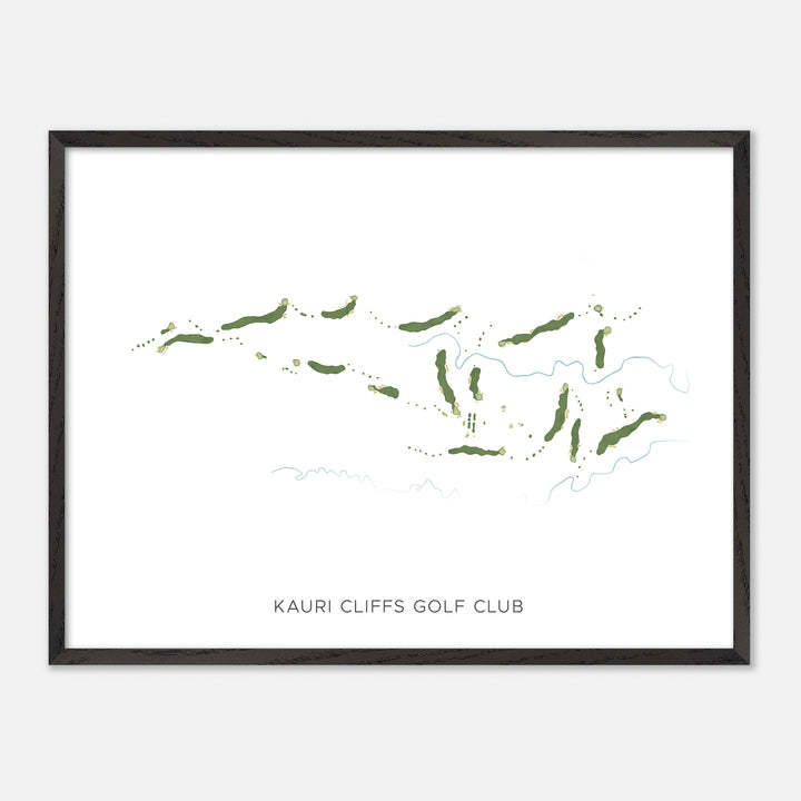 Print of Kauri Cliffs Golf Club Modern Map