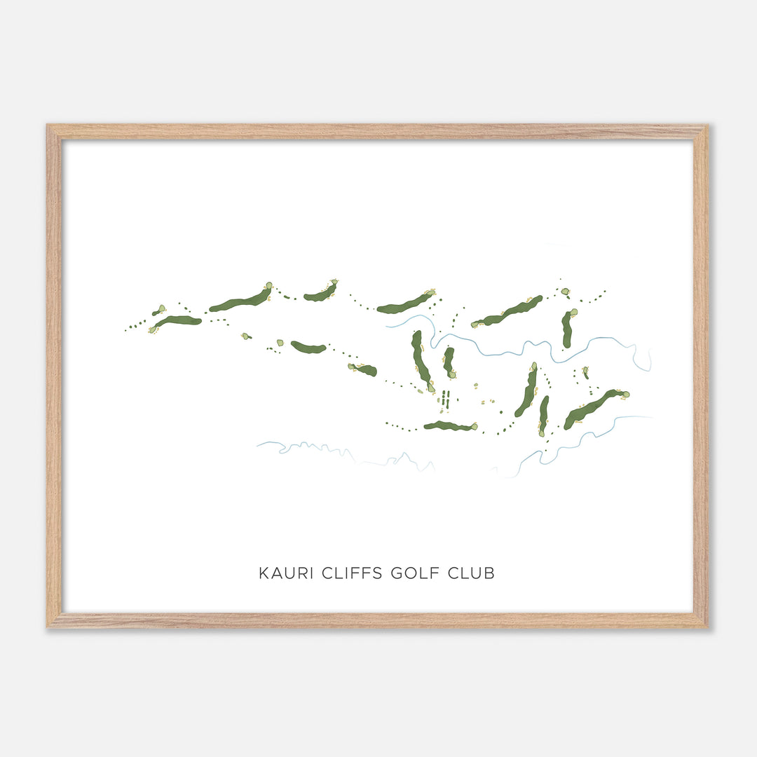 Print of Kauri Cliffs Golf Club Modern Map