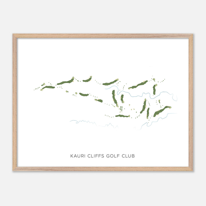 Print of Kauri Cliffs Golf Club Modern Map