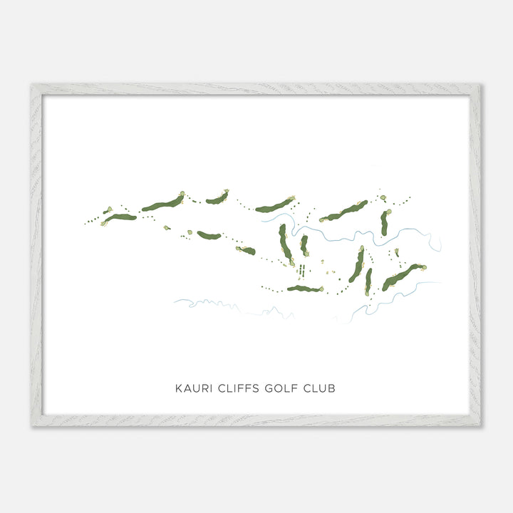Print of Kauri Cliffs Golf Club Modern Map