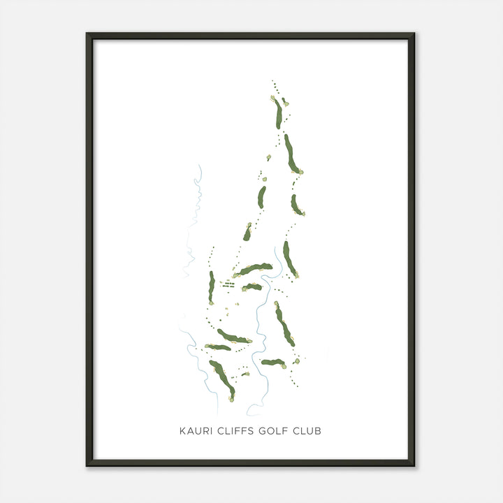 Print of Kauri Cliffs Golf Club Modern Map