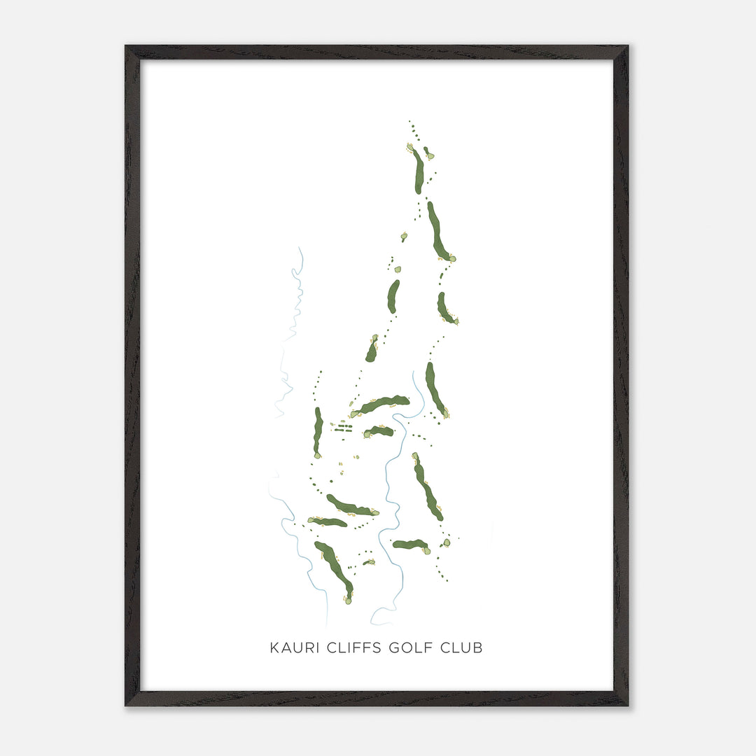 Print of Kauri Cliffs Golf Club Modern Map