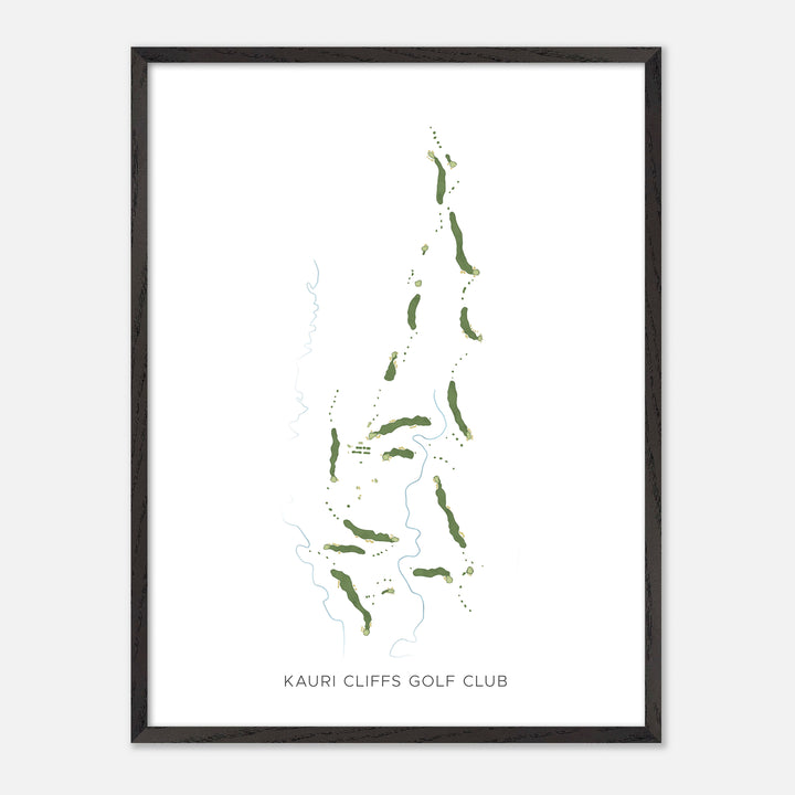 Print of Kauri Cliffs Golf Club Modern Map