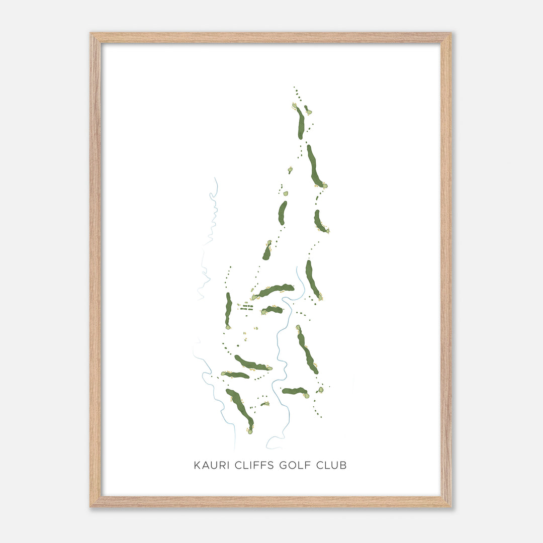 Print of Kauri Cliffs Golf Club Modern Map