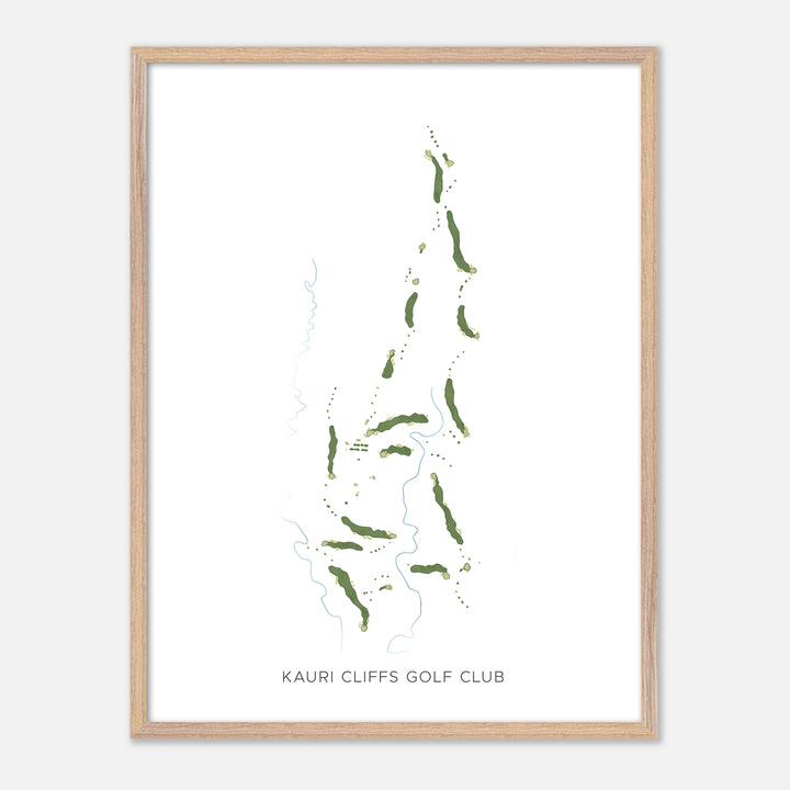 Print of Kauri Cliffs Golf Club Modern Map