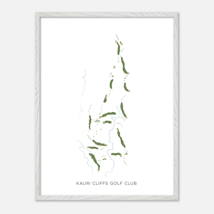 Print of Kauri Cliffs Golf Club Modern Map