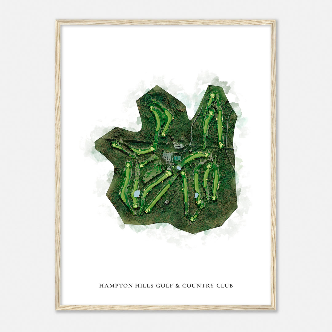 Print of Hampton Hills Golf & Country Club Classic Map