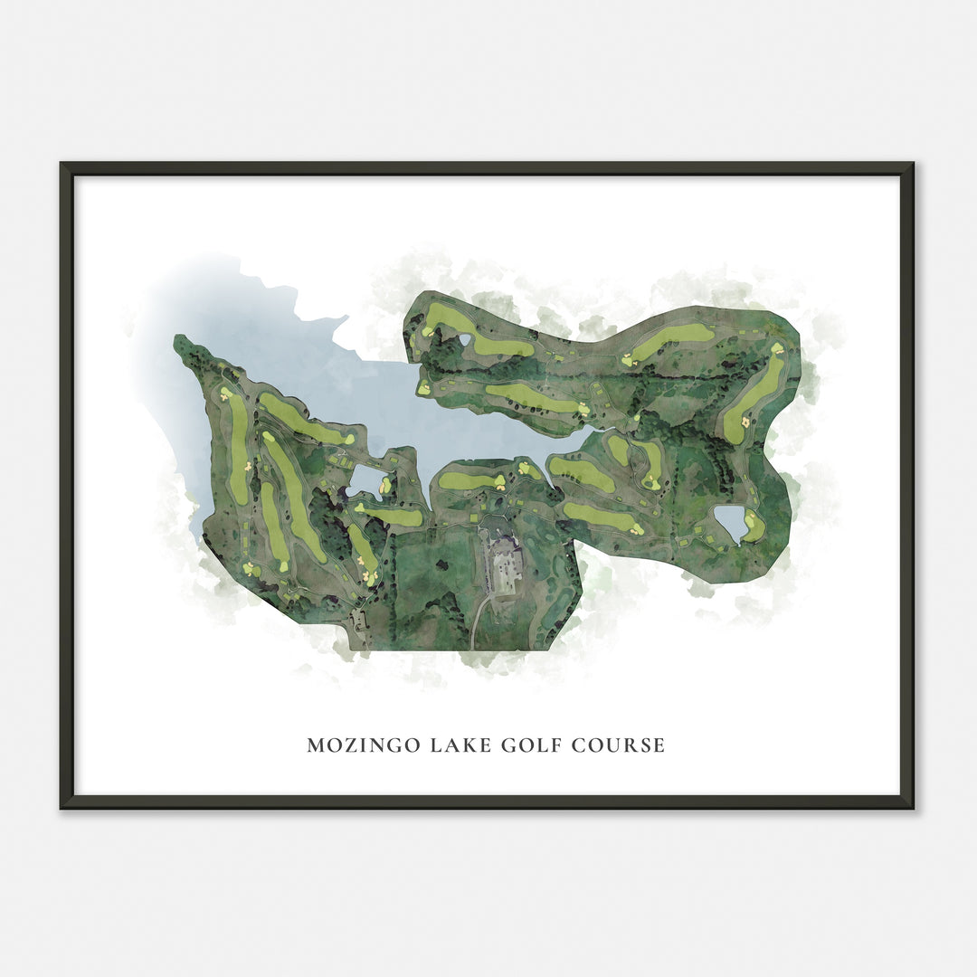 Print of Mozingo Lake Golf Course Classic Map