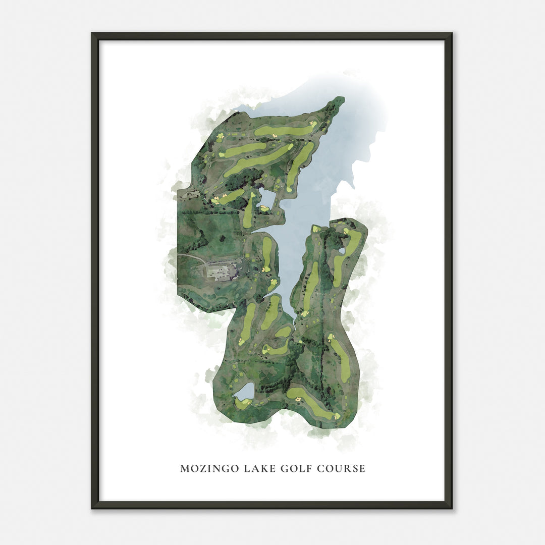 Print of Mozingo Lake Golf Course Classic Map