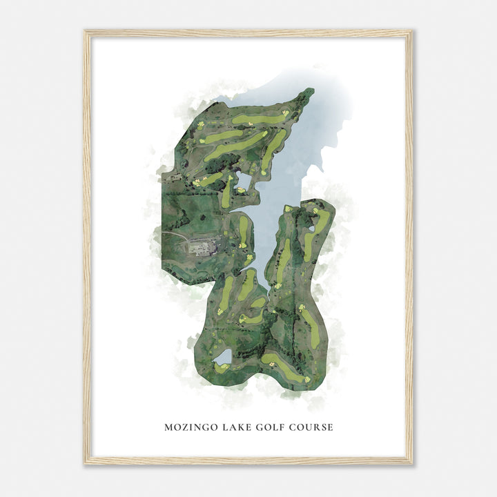 Print of Mozingo Lake Golf Course Classic Map