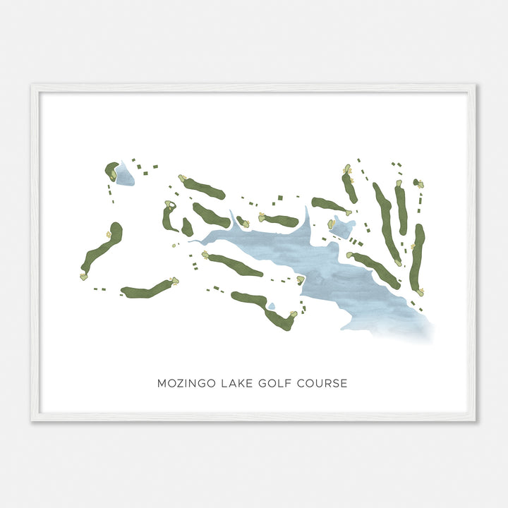 Print of Mozingo Lake Golf Course Modern Map