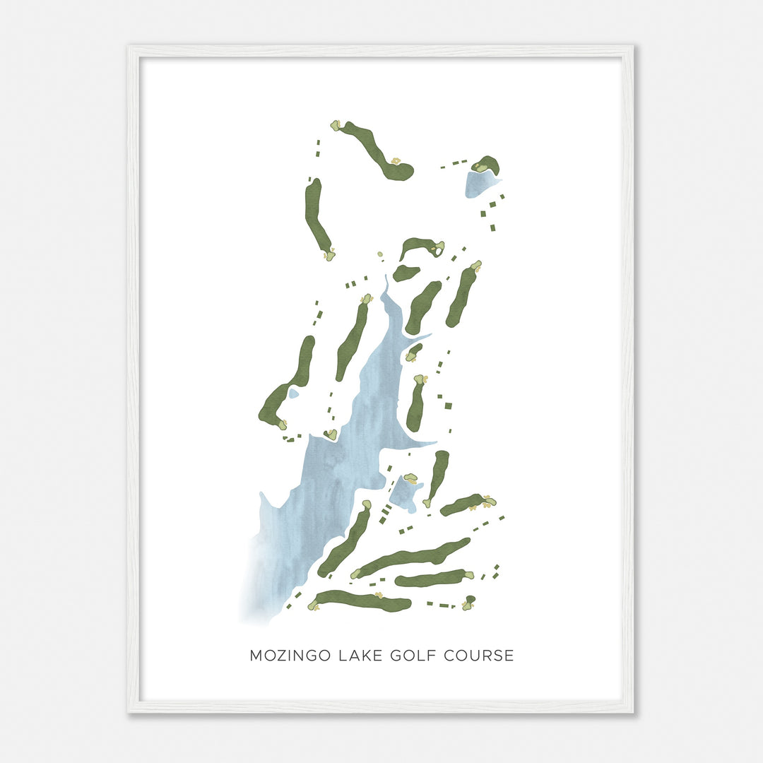 Print of Mozingo Lake Golf Course Modern Map