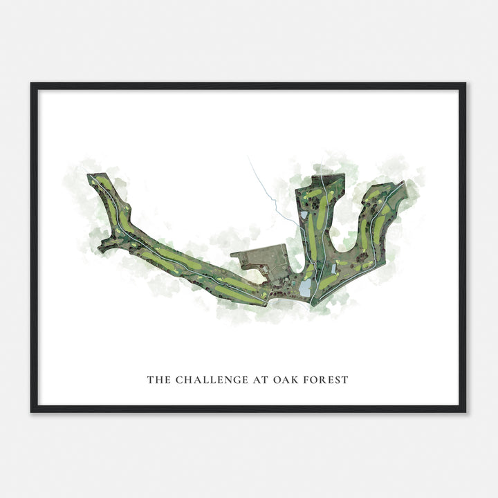 Print of The Challenge At Oak Forest Classic Map