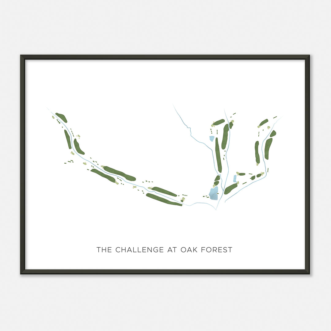 Print of The Challenge At Oak Forest Modern Map