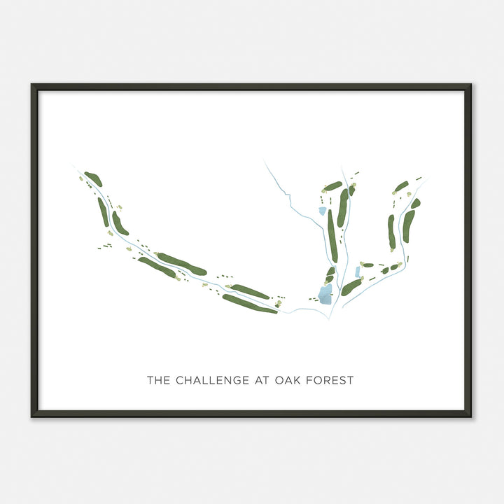 Print of The Challenge At Oak Forest Modern Map