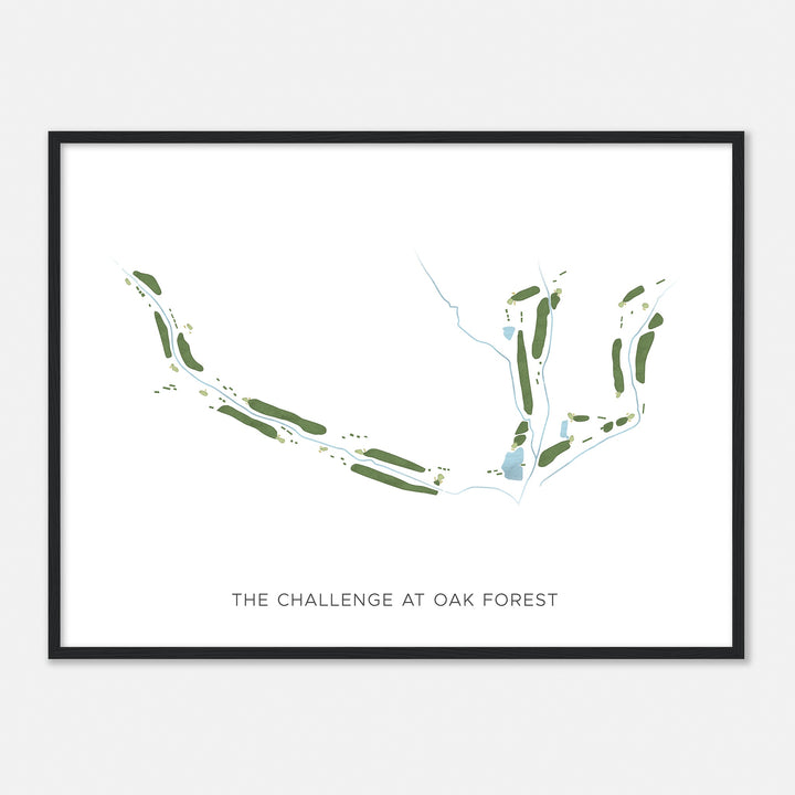 Print of The Challenge At Oak Forest Modern Map