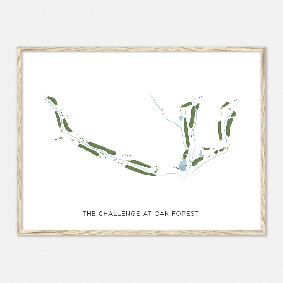 Print of The Challenge At Oak Forest Modern Map