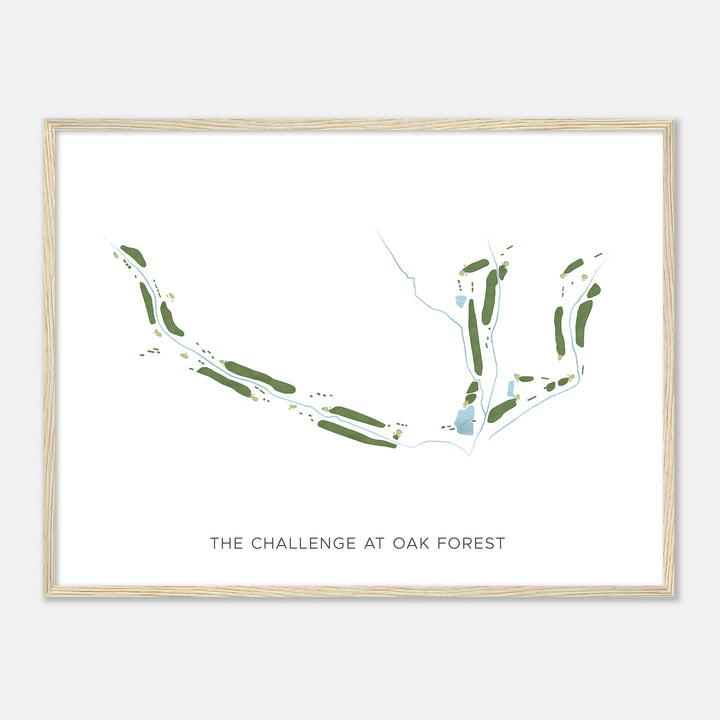 Print of The Challenge At Oak Forest Modern Map