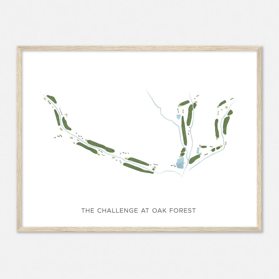 Print of The Challenge At Oak Forest Modern Map
