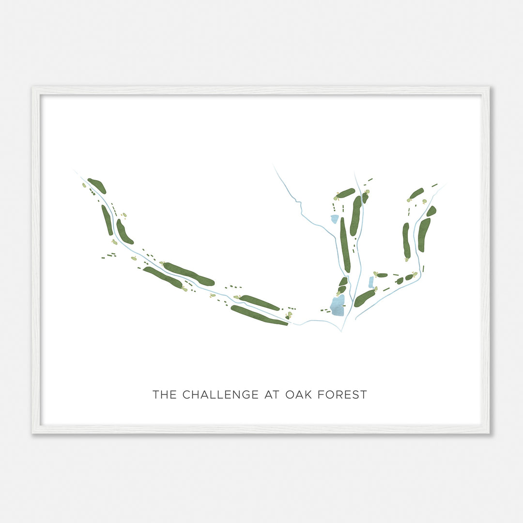 Print of The Challenge At Oak Forest Modern Map