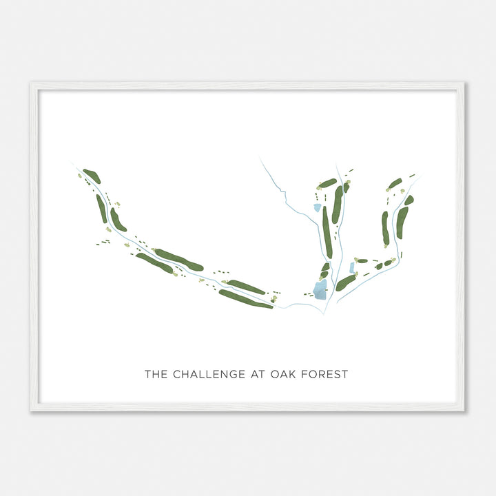 Print of The Challenge At Oak Forest Modern Map
