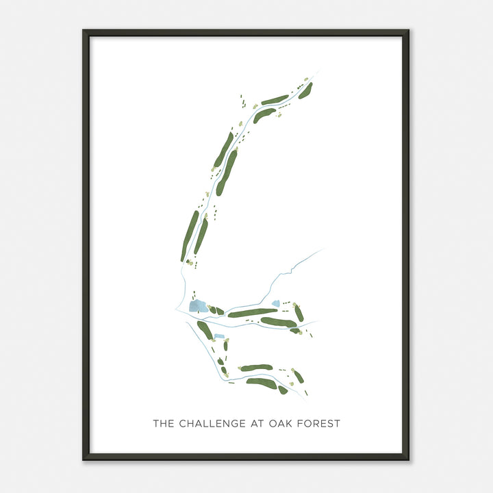 Print of The Challenge At Oak Forest Modern Map