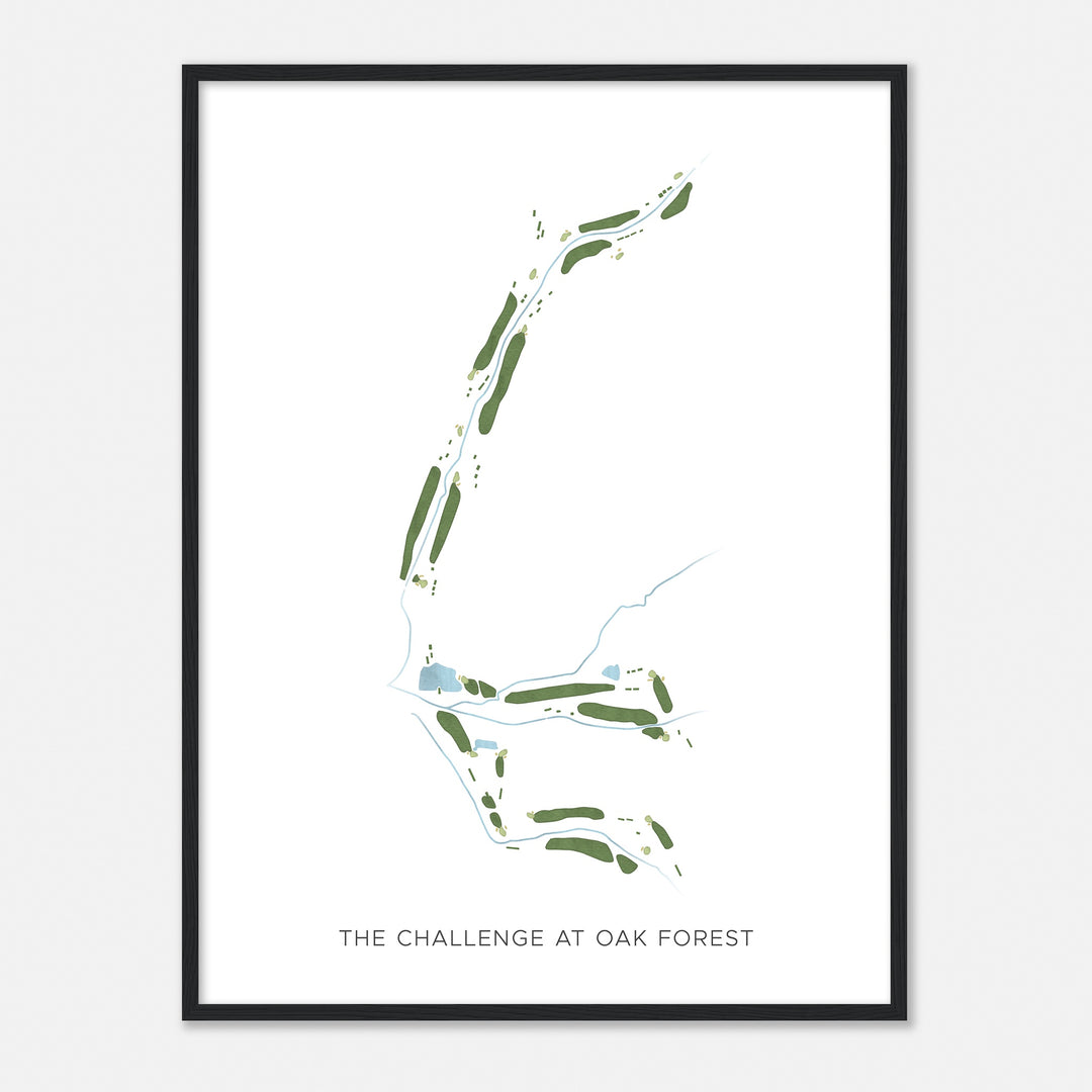 Print of The Challenge At Oak Forest Modern Map