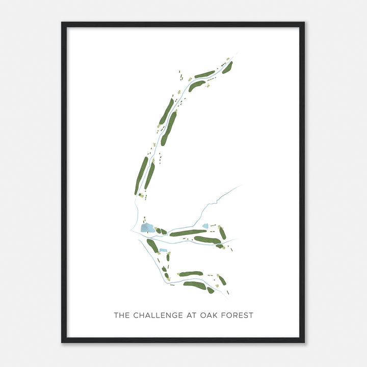 Print of The Challenge At Oak Forest Modern Map