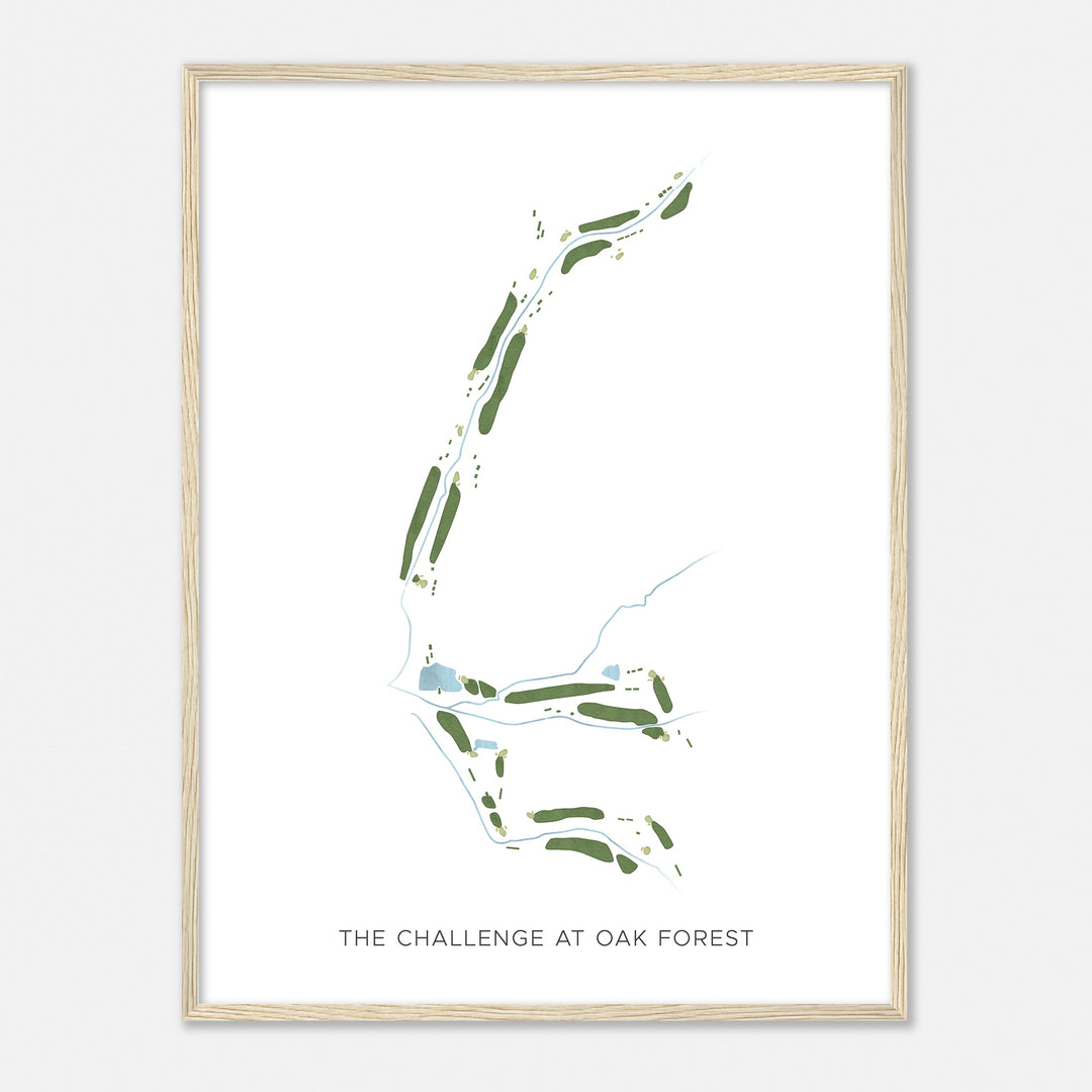 Print of The Challenge At Oak Forest Modern Map