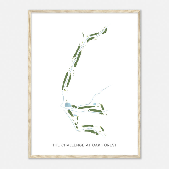 Print of The Challenge At Oak Forest Modern Map