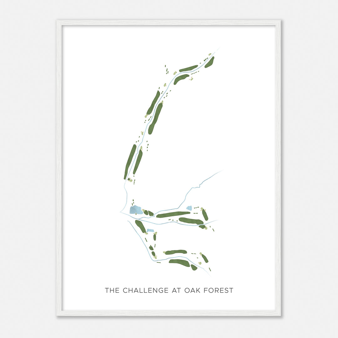 Print of The Challenge At Oak Forest Modern Map