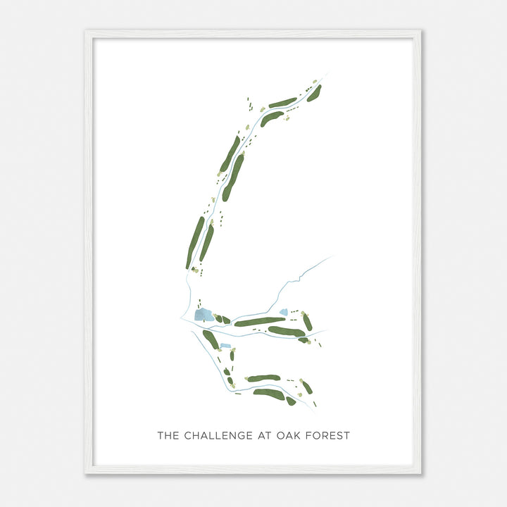 Print of The Challenge At Oak Forest Modern Map