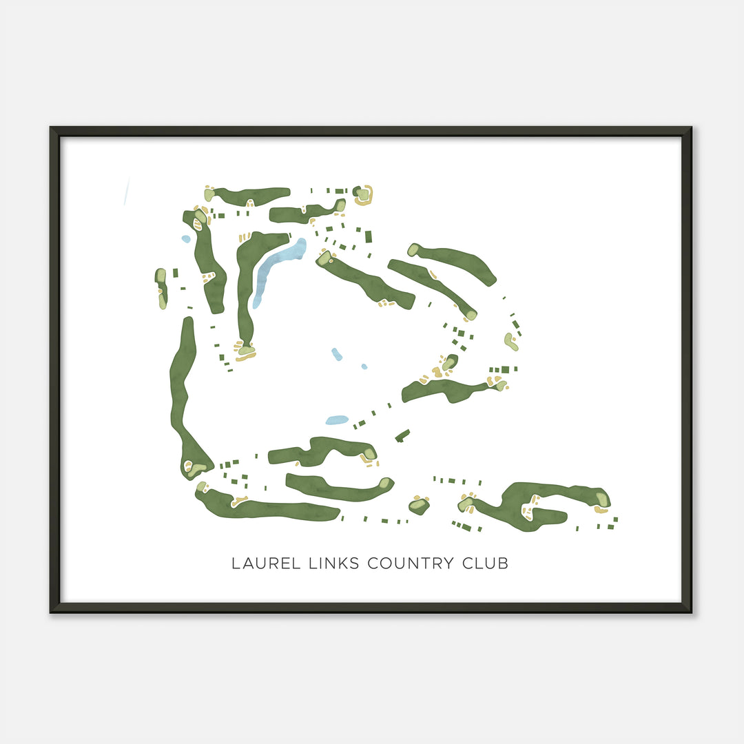 Print of Laurel Links Country Club Modern Map