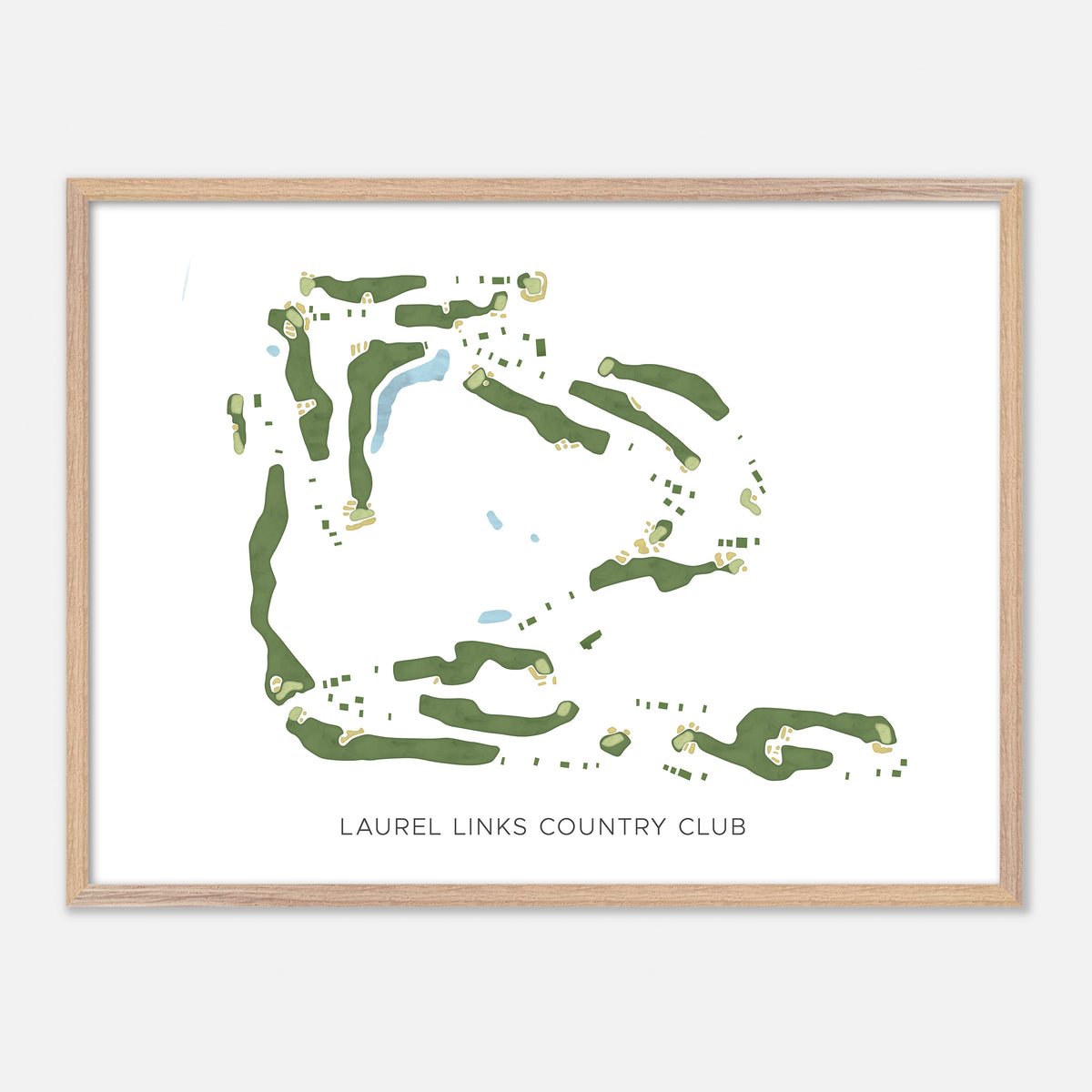 Print of Laurel Links Country Club Modern Map