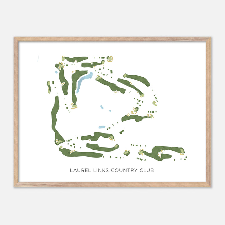 Print of Laurel Links Country Club Modern Map