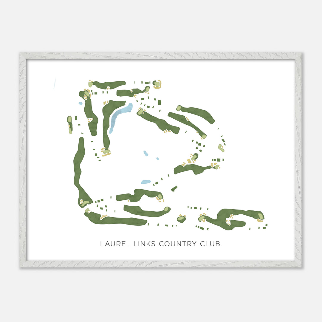 Print of Laurel Links Country Club Modern Map