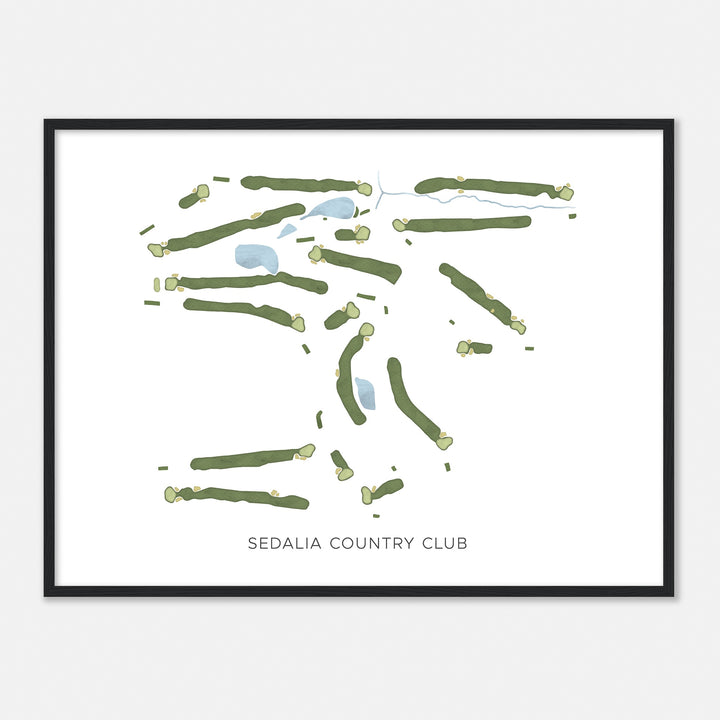 Print of Sedalia Country Club Modern Map