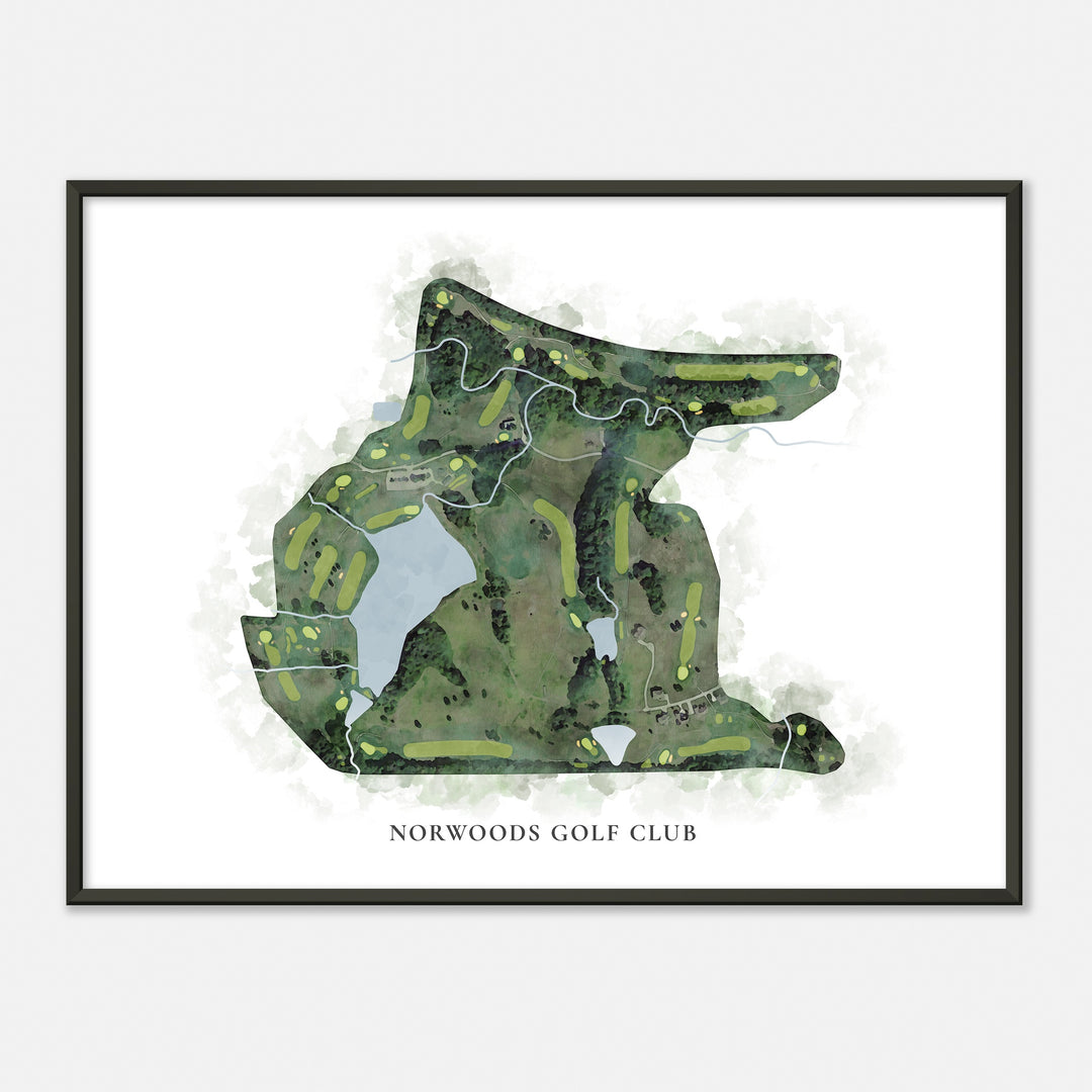 Print of Norwoods Golf Club Classic Map