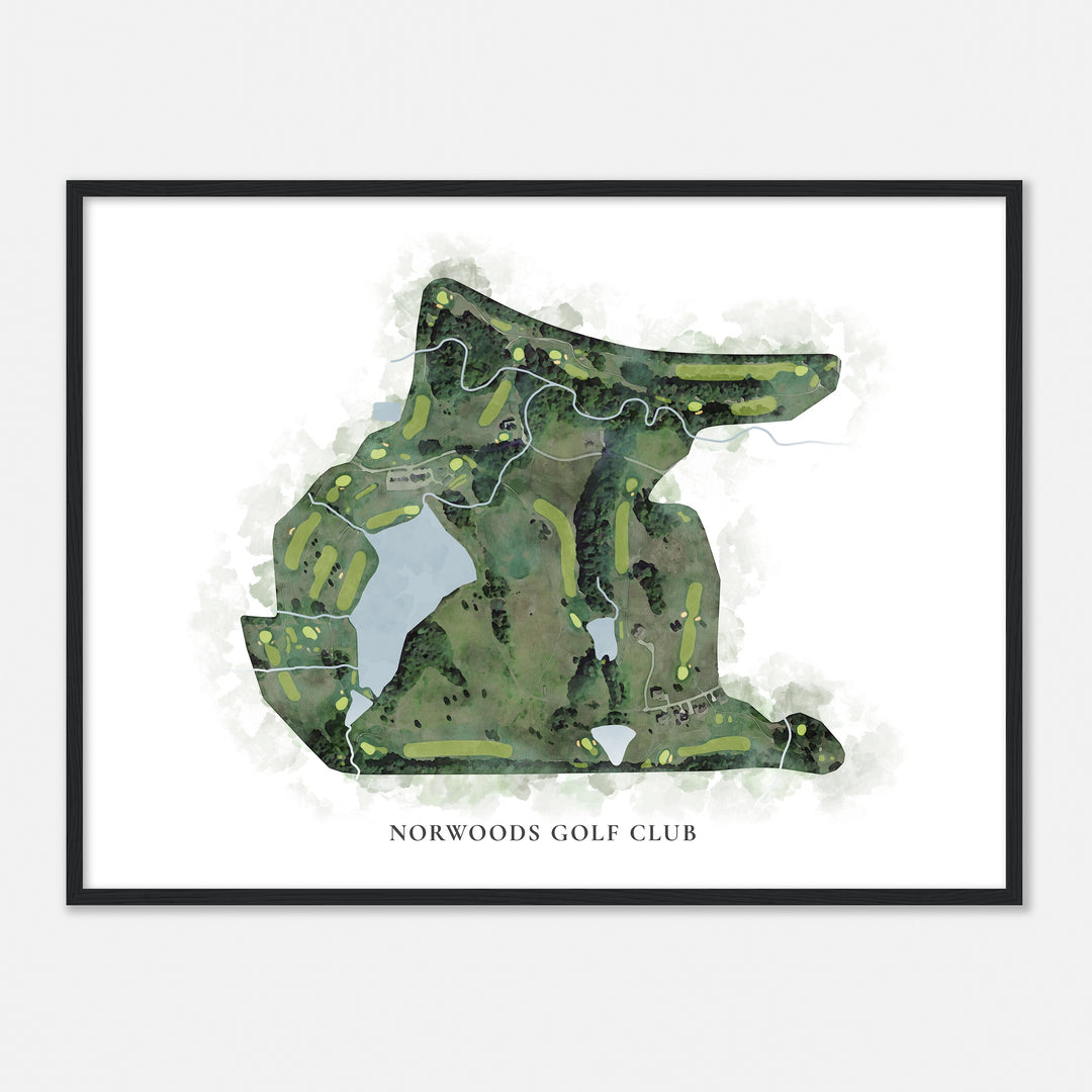 Print of Norwoods Golf Club Classic Map